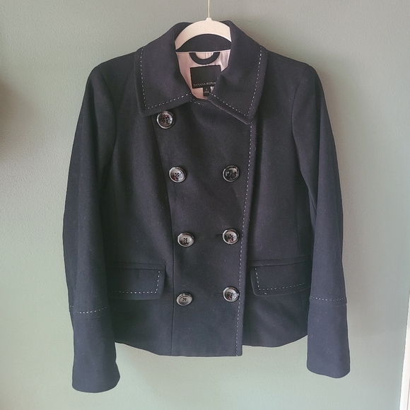 Banana Republic Italian Melton Short Peacoat, Size Small - Picture 4 of 9